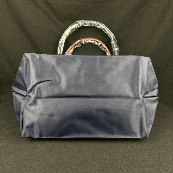 NWT Longchamp Le Pliage Original Large Shoulder Nylon Bag Tote Navy - Picture 5 of 7